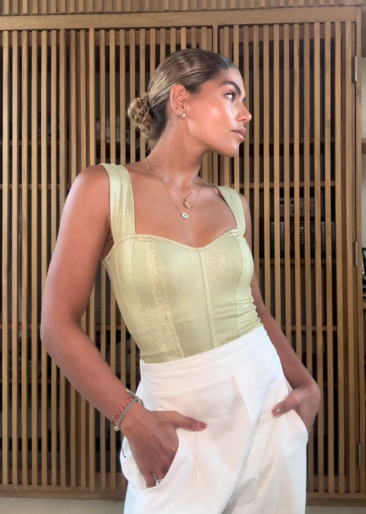 NEW Corset Lisboa Pistacho Brillante Pre Orden